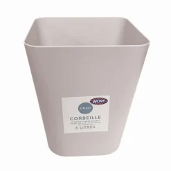 New SIMPLY Poubelle plastique 6l beige