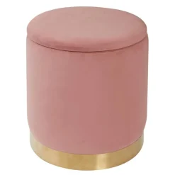 Sale PURE HARMONY Pouf de rangement velours blush