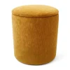 Clearance TROPICAL PARADISE Pouf de rangement velours ocre