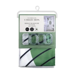 Sale BATHROOM COLLECTION Rideau de douche geo vert