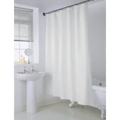 Hot SIMPLY Rideau de douche polyester blanc