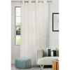 New JAPANDI Rideau lisa effet lin blanc 140x