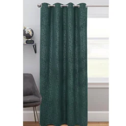 Discount Rideau velours cotele feuilles 1