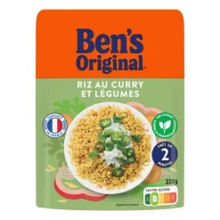 Sale Riz express 2min curry/legumes