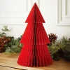 Clearance Sapin en papier rouge h30cm