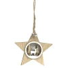 Clearance Sapin et etoile en bois a suspen