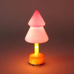 Sapin verre avec pied colore led