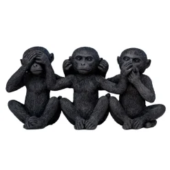 TROPICAL PARADISE Sculpture 3 singes de la sagesse