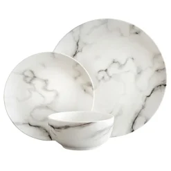 Clearance KITCHEN COLLECTION Service vaisselle marbre 12pcs