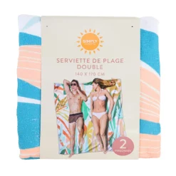 New SIMPLY SUMMER Serviette de plage 2 places
