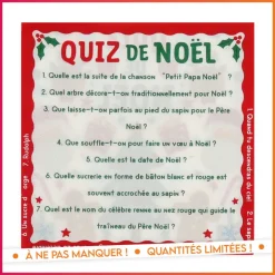 Outlet Serviette quiz de noel 33x33cm x