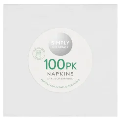 Hot CELEBRATE Serviettes 33x33A  x100 papier bl