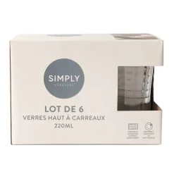 Sale SIMPLY Set de 6 verres hauts transparen