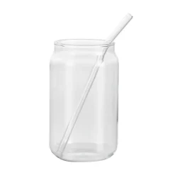 New LET'S DRINK Set de 2 verres 540ml + paille