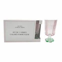 New KITCHEN COLLECTION Set de 3 verres sur pied colores