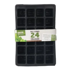 GROW YOUR OWN Set de bacs a semis 24 cellules
