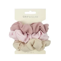 New GRIP & GLAM Set de chouchoux fluffy x3