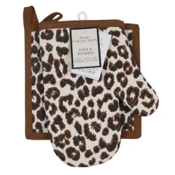 New KITCHEN COLLECTION Set de gant et manique leopard
