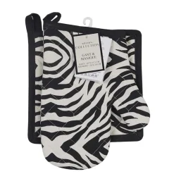 Clearance KITCHEN COLLECTION Set de gant et manique zebre