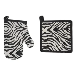 Clearance KITCHEN COLLECTION Set de gant et manique zebre