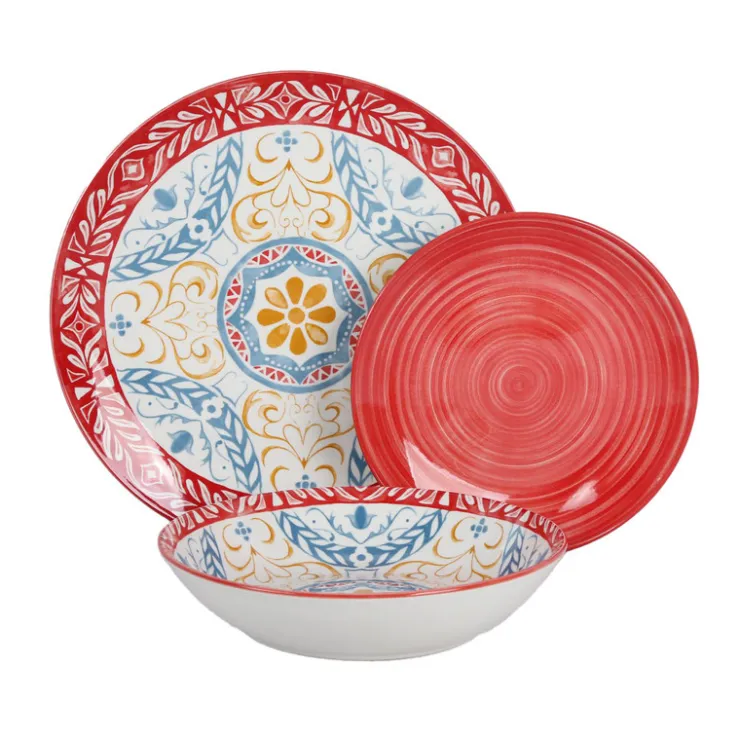 Hot SIMPLY SUMMER Set vaiselles 12 pcs motif flora