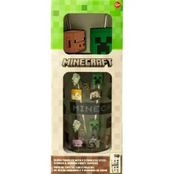 Outlet Set verre + 2 pailles minecraft