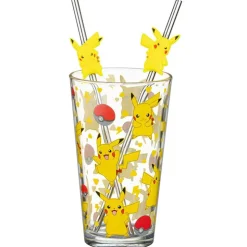 Outlet Set verre + 2 pailles pokemon