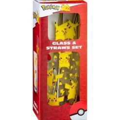 Outlet Set verre + 2 pailles pokemon