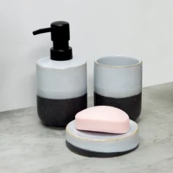 Outlet BATHROOM COLLECTION Set x3 accessoires sdb noir