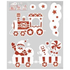 New Sticker floque train 28x34