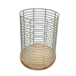 Discount THE ORGANIZED KITCHEN Support a couvert kaki et bois