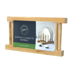 Clearance THE ORGANIZED KITCHEN Support assiette bambou 22*12*10