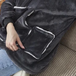 Sale Sweat plaid chauffant gris