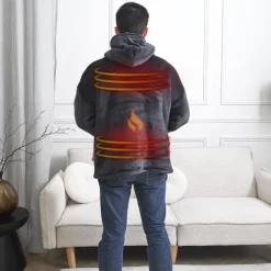 Sale Sweat plaid chauffant gris