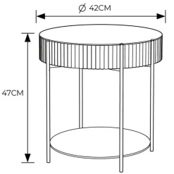 Discount HOME COLLECTION Table appoint avec rangement