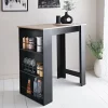 Online KITCHEN COLLECTION Table ilot noir et effet bois
