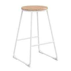 Outlet TROMSO Tabouret de bar pietement blanc