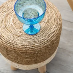 Best NATURAL HOME Tabouret effet paille