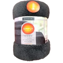 SIMPLY COSY Taie d'oreiller x2 teddy polaire
