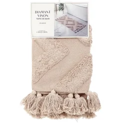 Hot BATHROOM COLLECTION Tapis de bain diamant taupe