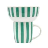 Clearance LET'S DRINK Tasse et bol motif rayures