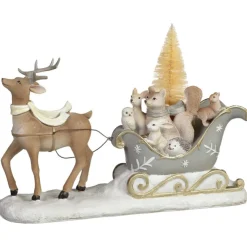 Outlet Traineau avec sapin et animaux e