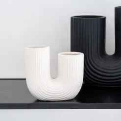 Sale JAPANDI Vase forme u blanc