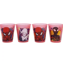 Best SPIDERMAN Verre plast x4