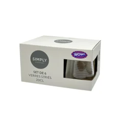 Discount SIMPLY Verre strie horizontal 20cl x6