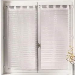 Hot HOME COLLECTION Vitrages passants 2x60x160 cm ri