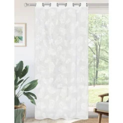 Best HOME COLLECTION Voile feuillette 140x240cm blanc